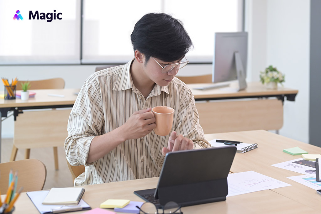 Business development manager working from home