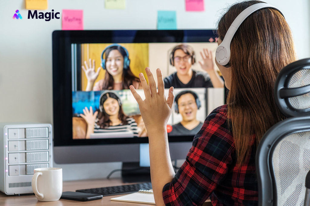 Group of Magic Assistants on a video call with a client